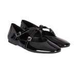 Kadın Siyah Mary Jane Deri Günlük Ayakkabı
