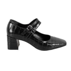 Kadın Siyah Mary Jane Deri Klasik Ayakkabı
