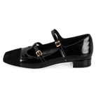 Kadın Siyah Mary Jane Rugan Babet