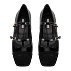 Kadın Siyah Mary Jane Rugan Babet