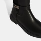 Kadın Siyah Metal Aksesuarlı Stretch Çizme