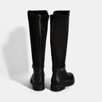 Kadın Siyah Metal Aksesuarlı Stretch Çizme