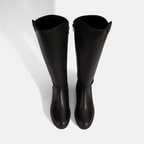 Kadın Siyah Metal Aksesuarlı Stretch Çizme