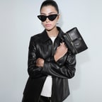 Kadın Siyah Mini Deri El Çantası