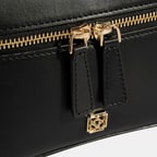 Kadın Siyah Mini Deri El Çantası