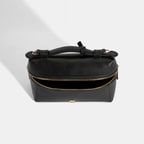 Kadın Siyah Mini Deri El Çantası