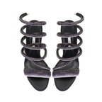 Kadın Siyah Parlak Taş Detaylı Abiye Topuklu Ayakkabı