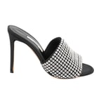 Kadın Siyah Parlak Taş Detaylı Topuklu Abiye Ayakkabı