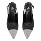 Kadın Siyah Parlak Taş Detaylı Topuklu Abiye Ayakkabı