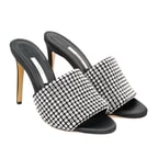 Kadın Siyah Parlak Taş Detaylı Topuklu Abiye Ayakkabı