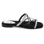 Kadın Siyah Parlak Taşlı Terlik