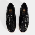 Kadın Siyah Perforeli Rugan Loafer