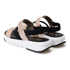 Kadın Siyah Platform Tabanlı Deri Sandalet