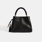 Kadın Siyah Püskül Aksesuarlı Deri El Çantası