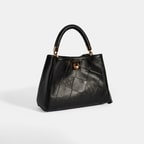 Kadın Siyah Püskül Aksesuarlı Deri El Çantası