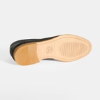 Kadın Siyah Püskül Detaylı Deri Loafer