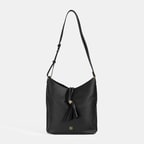 Kadın Siyah Püskül Detaylı Omuz Çantası