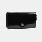 Kadın Siyah Rugan Deri Cüzdan