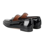 Kadın Siyah Rugan Deri Loafer