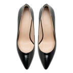 Kadın Siyah Rugan Deri Stiletto