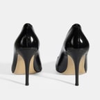 Kadın Siyah Rugan Deri Stiletto