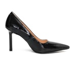 Kadın Siyah Rugan Deri Stiletto