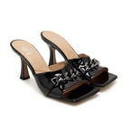 Kadın Siyah Rugan Terlik