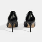 Kadın Siyah Rugan Topuklu Ayakkabı