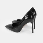 Kadın Siyah Rugan Topuklu Klasik Ayakkabı