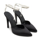 Kadın Siyah Saten Abiye Ayakkabı