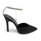 Kadın Siyah Saten Abiye Ayakkabı