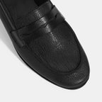 Kadın Siyah Slip-On Deri Loafer