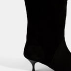 Kadın Siyah Süet Deri Çizme