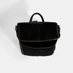 Kadın Siyah Süet Detaylı Fermuarlı Sırt Çantası