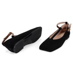 Kadın Siyah Süet Mary Jane Babet