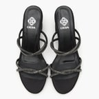 Kadın Siyah Taşlı Abiye Terlik