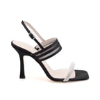 Kadın Siyah Taşlı Saten Abiye Ayakkabı