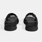 Kadın Siyah Toka Detaylı Deri Terlik 