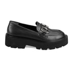 Kadın Siyah Toka Detaylı Loafer