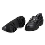 Kadın Siyah Toka Detaylı Loafer