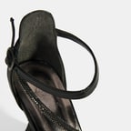 Kadın Siyah Toka Detaylı Topuklu Abiye Sandalet