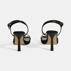 Kadın Siyah Toka Detaylı Topuklu Abiye Sandalet