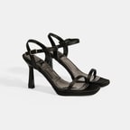 Kadın Siyah Toka Detaylı Topuklu Abiye Sandalet