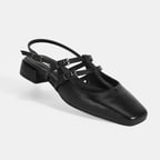 Kadın Siyah Tokalı Deri Günlük Ayakkabı