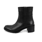 Kadın Siyah Topuklu Deri Bot