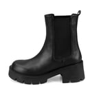 Kadın Siyah Topuklu Deri Bot