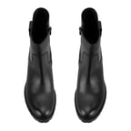 Kadın Siyah Topuklu Deri Bot