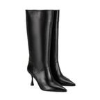 Kadın Siyah Topuklu Deri Çizme