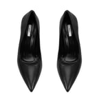 Kadın Siyah Topuklu Deri Klasik Ayakkabı
