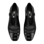 Kadın Siyah Topuklu Mary Jane Deri Klasik Ayakkabı